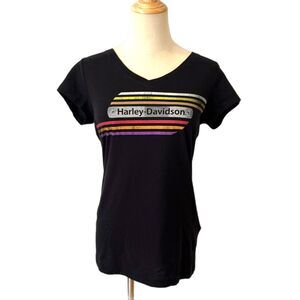 Harley Davidson Black Short Sleeve T-Shirt Small Cotton